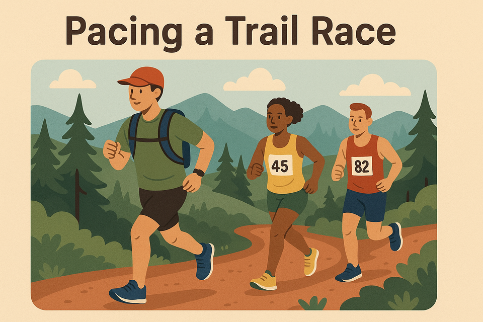 A pacer in front of two runners